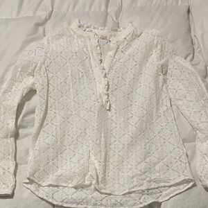 Fat Face White Lace Blouse